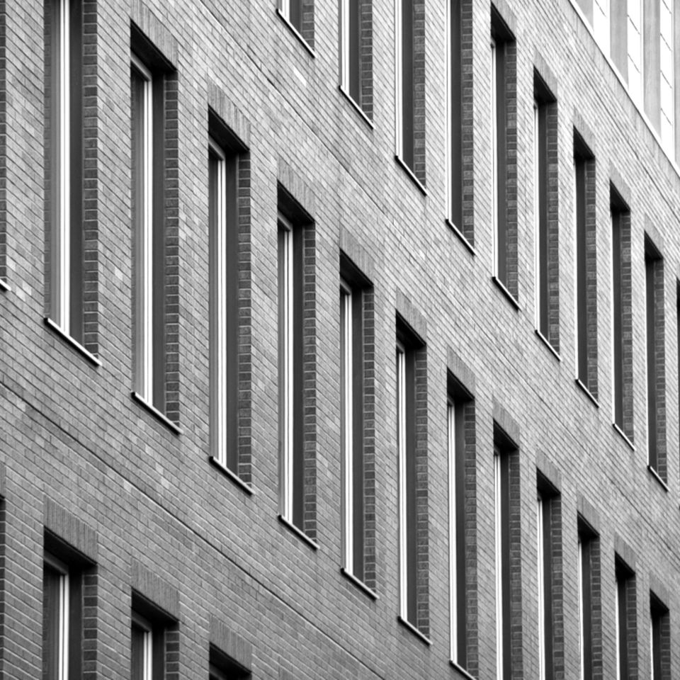An architectural detail of the building